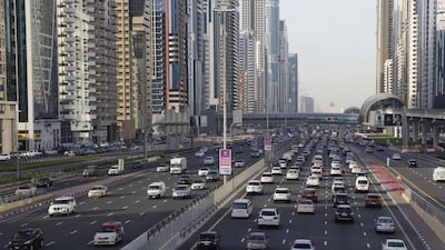 Sheikh Zayed Road, Dubai during the Eid break. Jeffrey Biteng / The National