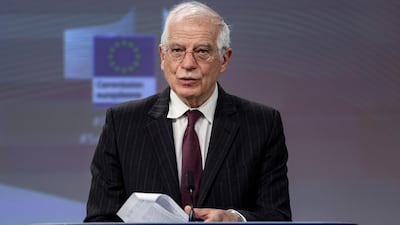 European Commission vice-president Josep Borrell speaks during a news conference on the EU's cybersecurity strategy, in Brussels, Belgium December 16, 2020. Reuters