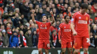 Left midfield: Philippe Coutinho (Liverpool) – The Brazilian’s majestic form continued with a glorious winner against Manchester City. He was the best player on the pitch before then, too. Oli Scarff / AFP