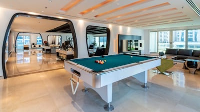 A space built for entertaining, complete with a billiards table. Courtesy Allsopp & Allsopp