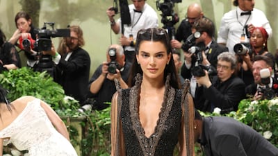 Kendall Jenner wears vintage Givenchy by Alexander McQueen. Getty Images