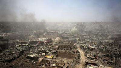 The US dropped 24,000 bombs on Iraq and Syria last year alone. Ahmad Al Rubaye / AFP