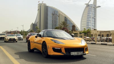 The car's kerb weight is 1,325 kilograms – 70kg less than an Evora 400. Chris Whiteoak The National