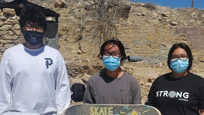 Hopi youths raise funds for a skate spot on the Hopi reservation in north-eastern Arizona. AP