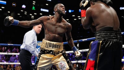 November 4, 2017: Wilder beat Bermane Stiverne (USA) by KO in Round 1. Wilder became WBC champion after being taken to 12 rounds by the same opponent in 2015 but Stiverne was destroyed in the rematch. He hit the deck three times before the referee stopped the fight. It took Wilder's record to 39-0, with 38 knockouts. Getty