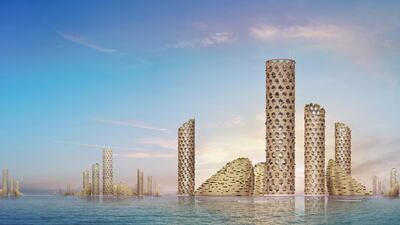 Another of Luca Curci's designs for a vertical city, which he hopes will become a reality as cities look for solutions to combat the problems created by urban sprawl.