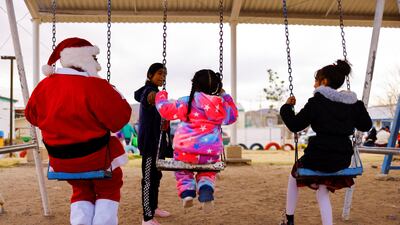 Migrant children at a shelter in Ciudad Juarez, Mexico, who are waiting to apply for asylum in the US. Reuters