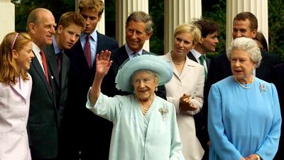 Queen Elizabeth at an event to celebrate her mother's 101st birthday in 2001. Getty