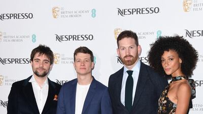 Ed Speleers and Thomas Eichin and guests at the Bafta Nespresso Nominees' Party at Kensington Palace, London on February 9. Getty Images