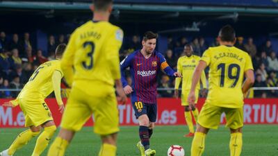 Barcelona's Lionel Messi in action. Reuters