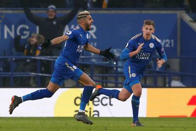 Leicester City's Riyad Mahrez, left, will look to be back among the goals again at West Bromwich Albion. Craig Brough / Reuters