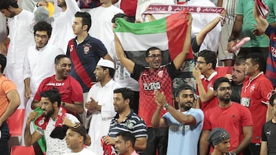 Al Ahli fans remained in full voice throughout the Asian Champions League final first leg against Guangzhou Evergrande. Jeffrey E Biteng / The National