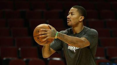 Derrick Rose has not played for the Chicago Bulls since injuring his knee last year against the Philadelphia 76ers. Jonathan Daniel / Getty Images