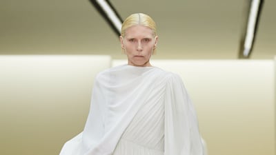 Other dresses came with cage-like forms protruding from within