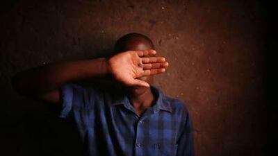 Benjamin, 17, former child soldier for the rebel group CNDP escaped from the group one week ago, he is now at the UNICEF, CAJED project, a transit centre for demobilised child soldiers.