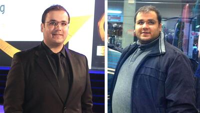 Syrian Ahmed Al Shiekh, 27, lost 26kg during the Your Weight in Gold competition by climbing the stairs to his apartment every day. Sarah Dea/The National