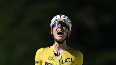 Tadej Pogacar sealed his fifth Tour de France title in July. AFP