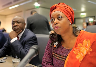 Diezani Alison-Madueke was elected as the first female president of Opec in November 2014. AFP