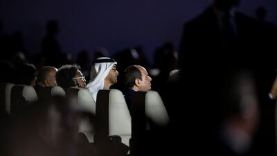 Sheikh Mohamed and Mr El Sisi, right. Hamad Al Kaabi / UAE Presidential Court