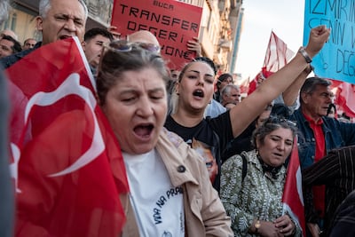 The mayor's defection led to anti-government protests in Izmir. AFP