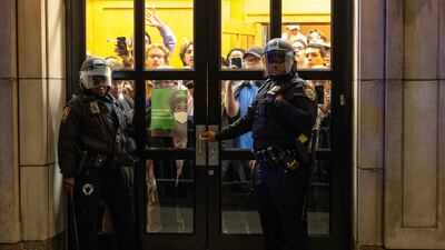 The protesters had said they planned on remaining in Hamilton Hall until the university met their demands. Getty Images
