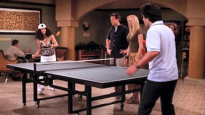 'The One In Barbados Part 1 and 2' (s10, e17 and s10, e18): We're merging these two together, because the trip to Barbados is one big bonanza and it was technically just a double-length episode. We have Monica's giant hair ("it's the humidity!"), the most competitive table tennis game of all time courtesy of Mike (played by Paul Rudd), and then Phoebe's ex-boyfriend David shows up, leaving him and Mike both vying for her heart. All of that goes down while Ross is keynote speaker at a paleontology convention in paradise. Courtesy Netflix