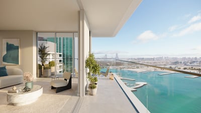 Muheira is a collection of 475 one to three-bedroom apartments spread across two towers. Photo: Modon Holding