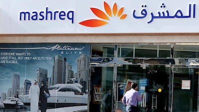 Mashreq’s Max Bundle package comes with a Samsung Galaxy Tab 3 tablet loaded with about 10 apps. Satish Kumar / The National