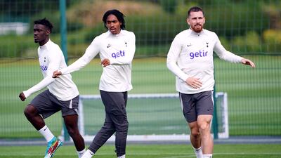 Tottenham Hotspur's Djed Spence and Pierre-Emile Hojbjerg. PA