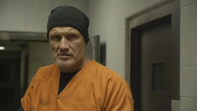 Dolph Lundgren in Riot. Courtesy Front Row Filmed Entertainment