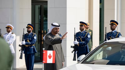 Sheikh Mohamed bids farewell to Mr Carney