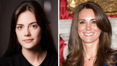 Meg Bellamy, left, will play Kate, Duchess of Cambridge in the final season of 'The Crown'. Photo: @Diane_field_photography / Getty Images