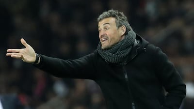 Barcelona manager Luis Enrique looks on helplessly as his side are thrashed by Paris Saint-Germain. Christian Hartmann / Reuters