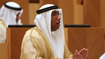 Ahmed Al Zaabi, FNC legal and legislative committee chairman, says financing ideology is also terrorism. Fatima Al Marzooqi / The National