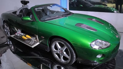 The New 'bond In Motion' Exhibition At The National Motor Museum. The Jaguar Xkr From The James Bond Film Die Another Day 2002. REX Shutterstock