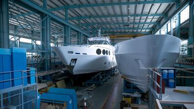 The Gulf Craft boatyard and production facility. Victor Besa for The National