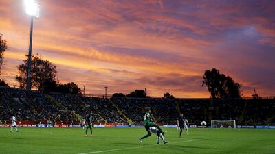 Mamadou Fofana, right, of Mali challenges Samuel Chukwueze of Nigeria during the final of the 2015 U17 World Cup on Sunday in Chile. Mario Ruiz / EPA