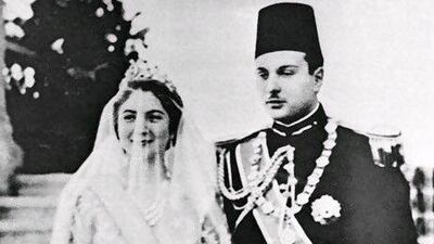 King Farouk and Safinaz Zulficar, 1938.