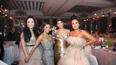 Mona Kattan, Hollywood actress Eva Longoria, Bollywood actress Jacqueline Hernandez and Huda Kattan. Photo: Faux Consultancy