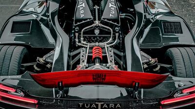 Underneath the hood, it boasts a 5.9-litre, twin-turbocharged V8 engine that gets 1,750 horsepower on E85 and 1,350 horsepower on 91 octane. James Lipman/SSC North America