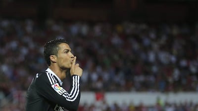 Real Madrid's Cristiano Ronaldo shown in action during a La Liga match against Sevilla on Saturday. Andres Kudacki / AP / May 2, 2015