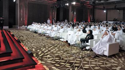 HH Sheikh Khaled bin Mohamed attends Abu Dhabi Private Sector Forum. MOPA photo