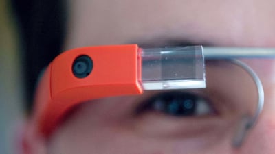 A demonstration of Google Glass. Nicholas Kamm / AFP