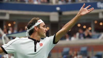 Roger Federer of Switzerland serves to Damir Dzumhur of Bosnia and Herzegovina during the second round of the men's 2019 US Open. AFP