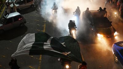 Pakistanis take to the streets in Islamabad. AFP