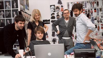 Alexander McQueen's creative team. Courtesy Nick Waplington