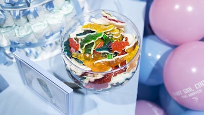 Gummy crocodiles were served in celebration of welcoming two newly born crocs. Reem Mohammed / The National