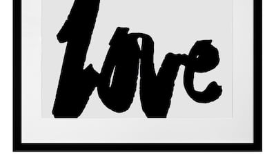 Black Love Framed Print, courtesy of Rachel Kennedy Designs