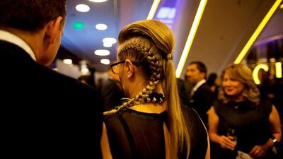 People attend the launch of Capital Partners' Esentai Mall.