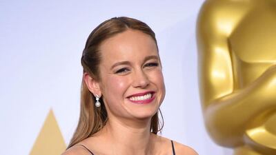 Brie Larson poses in the press room with the award for best actress in a leading role for Room at the Oscars. Jordan Strauss / Invision / AP
